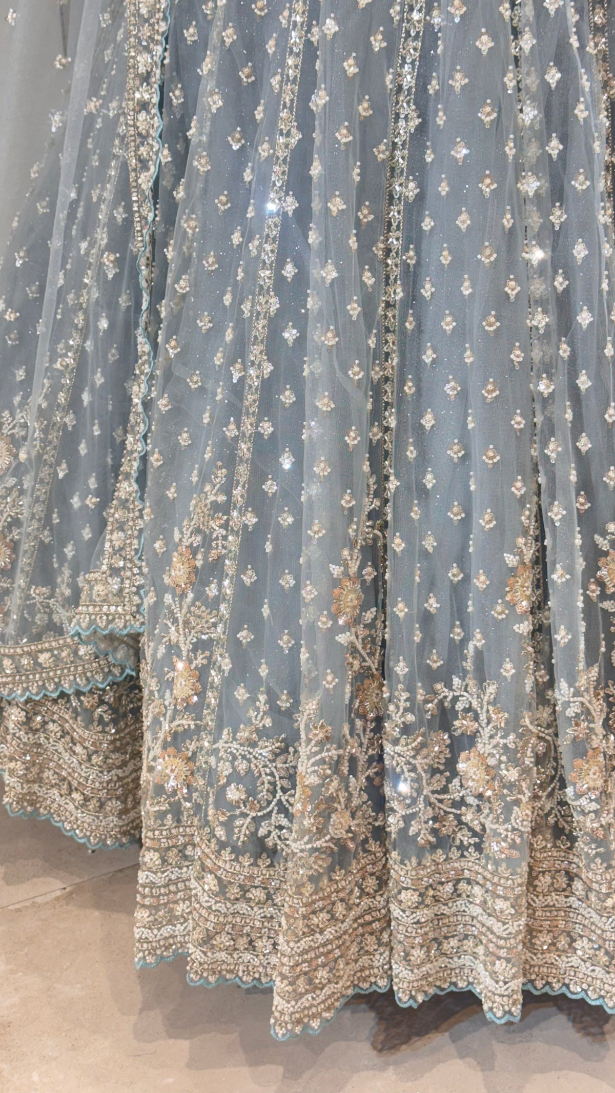 Light blue lehenga