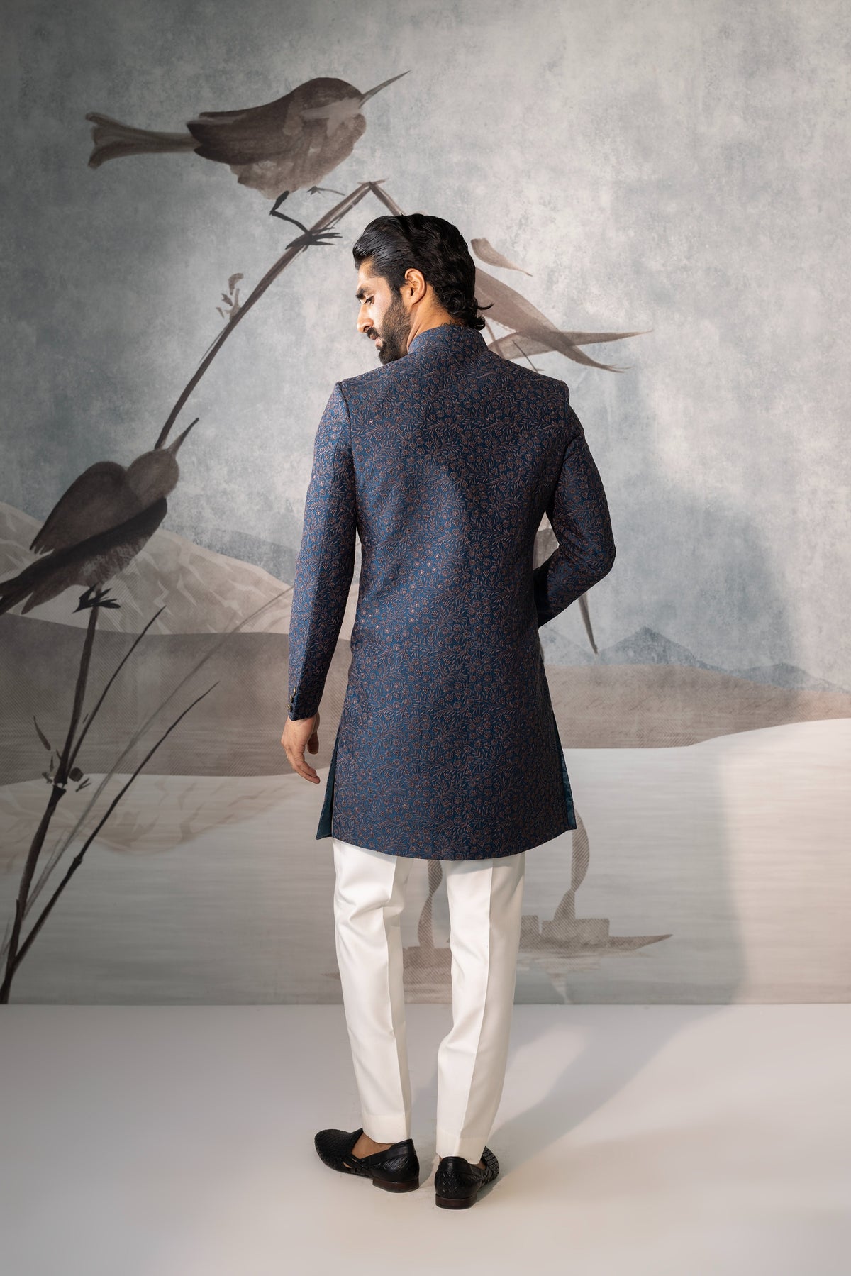 Men’s Navy Blue Indo Western