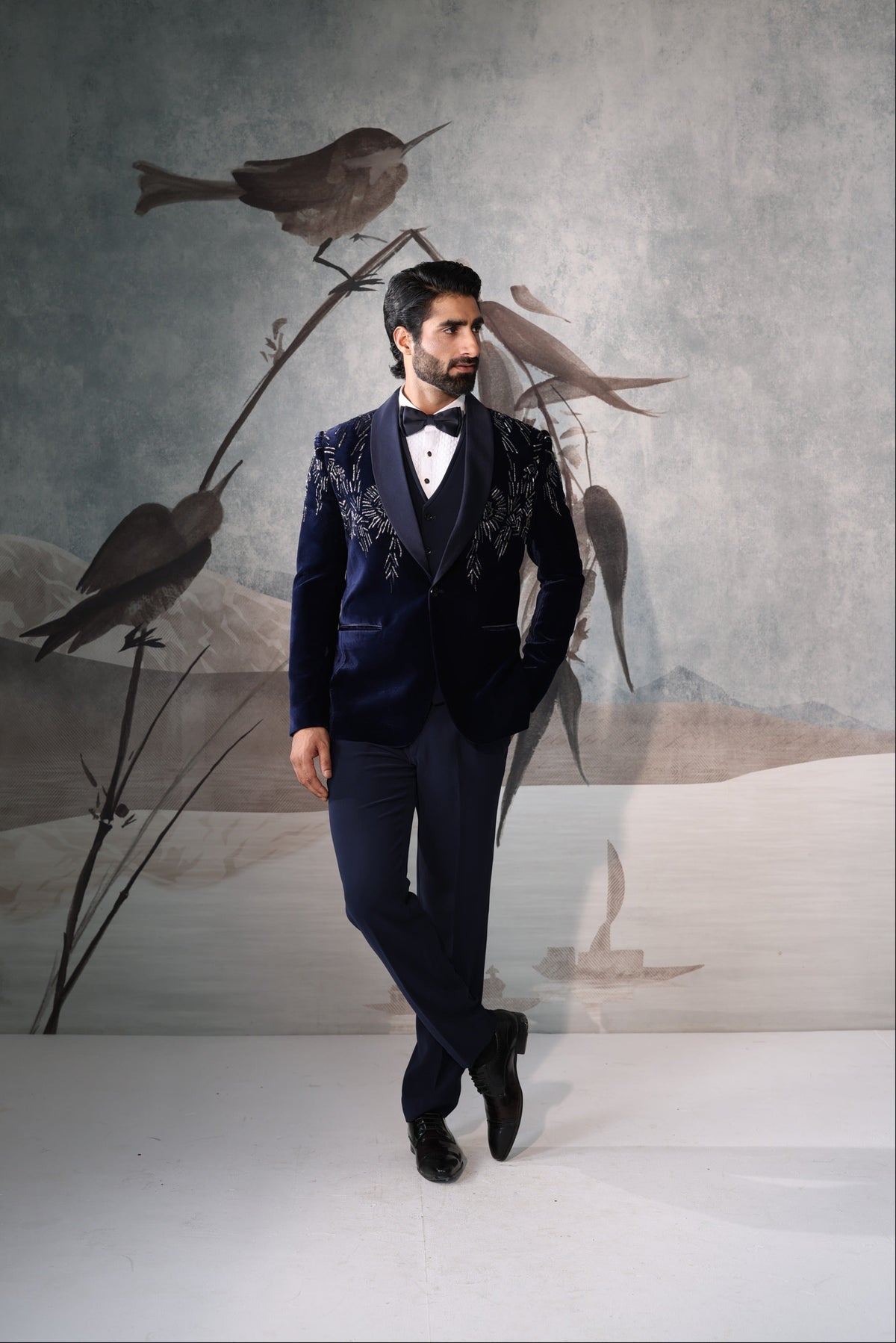 Men's Navy Blue Premium Tuxedo