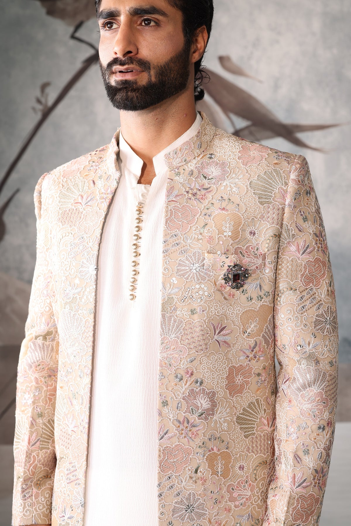 Beign floral design indo-western for men
