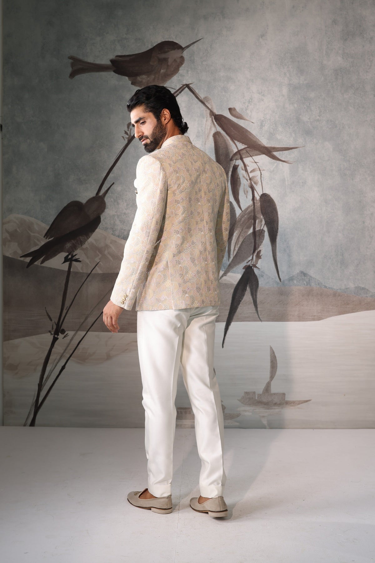 Ivory Lemon colour bandgala