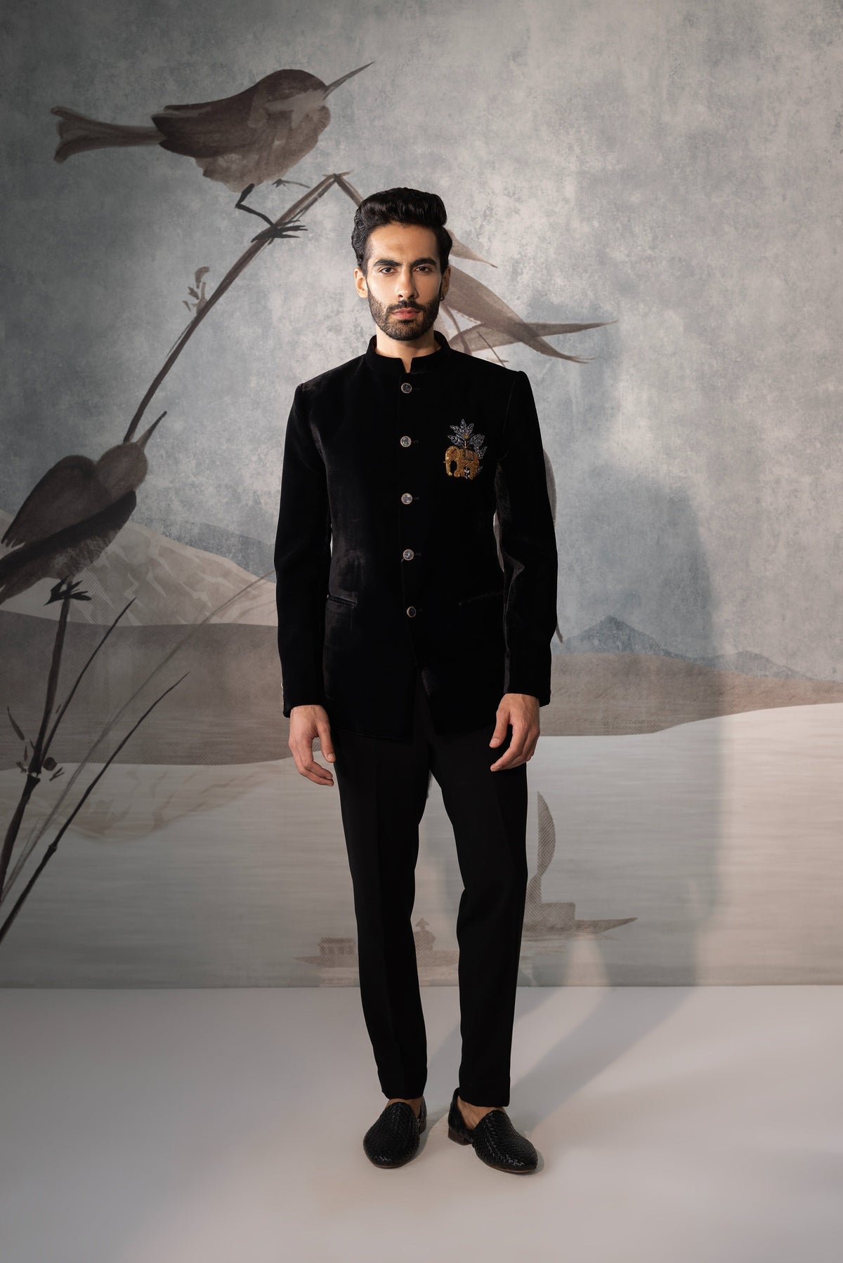 Black Bandgala with elephant design