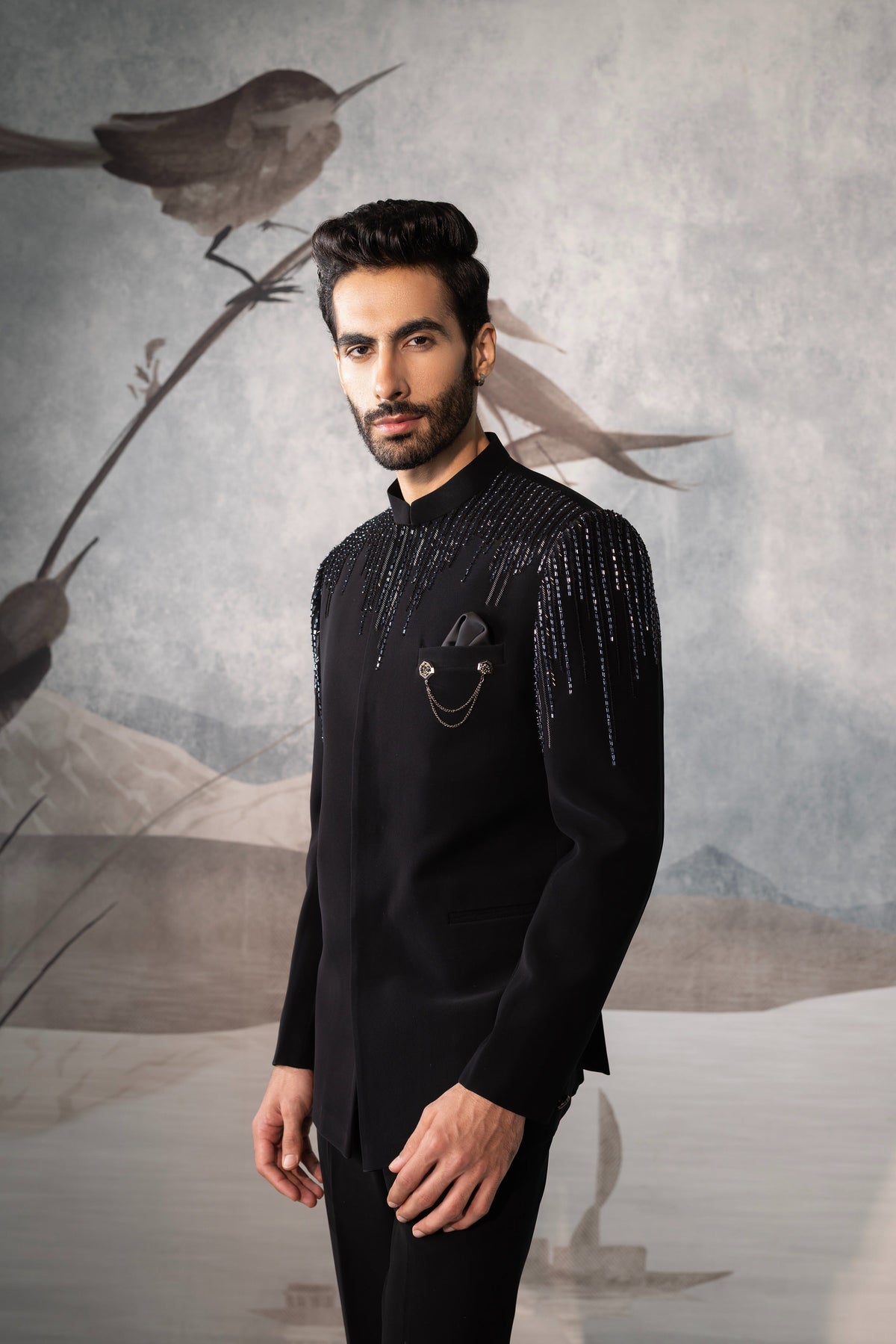 Men's sequined Embellished Bandhgala Jacket