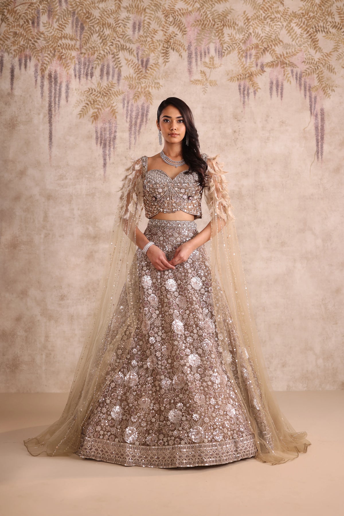 White Embroidered Party Wear Lehenga