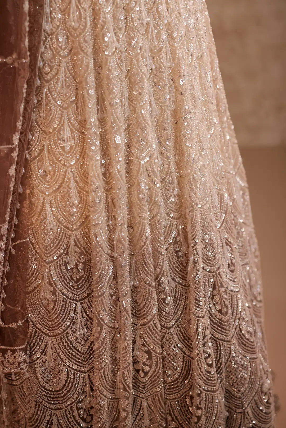 White ombre lehenga
