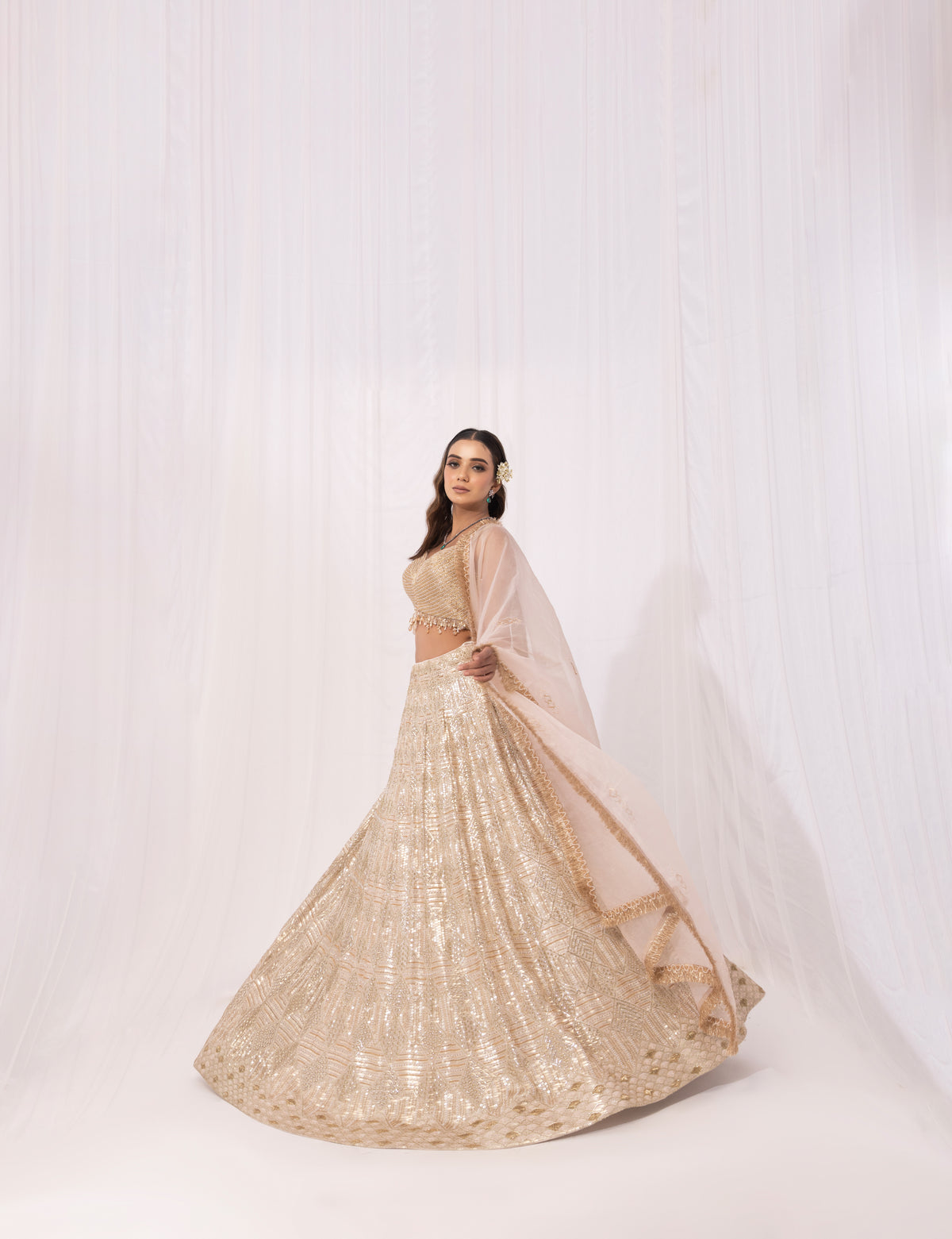 Golden Glitz Lehenga