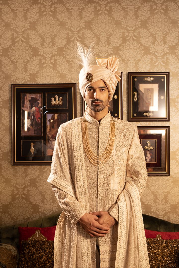 Rose Gold Sherwani for Groom