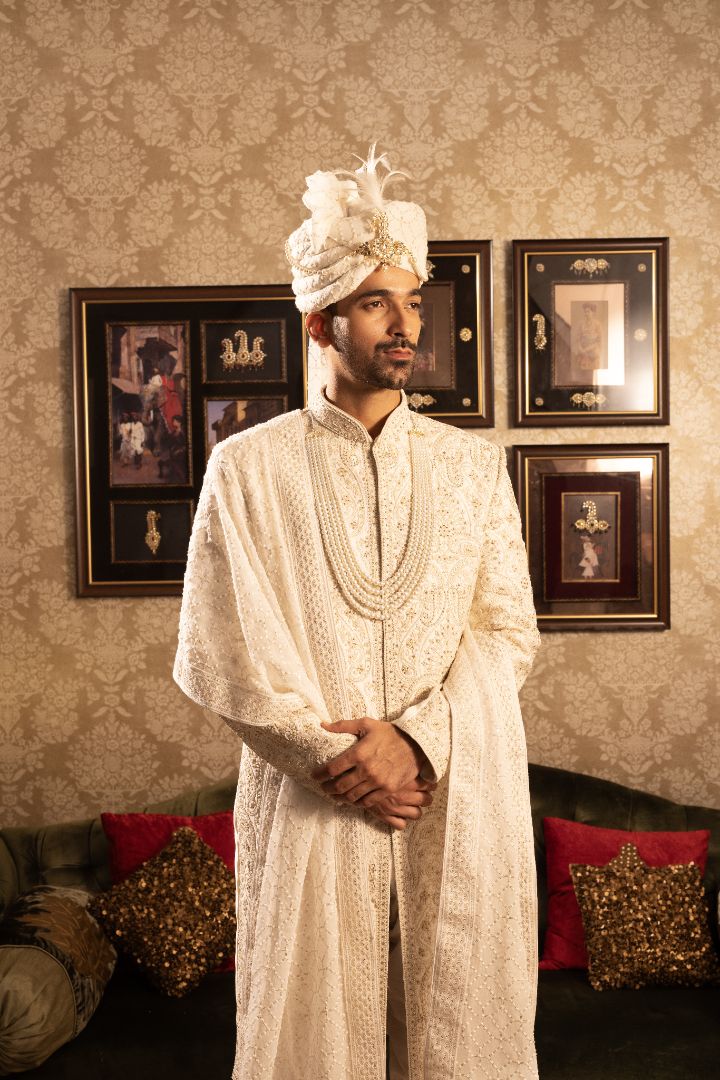 Ivory Sherwani for Men