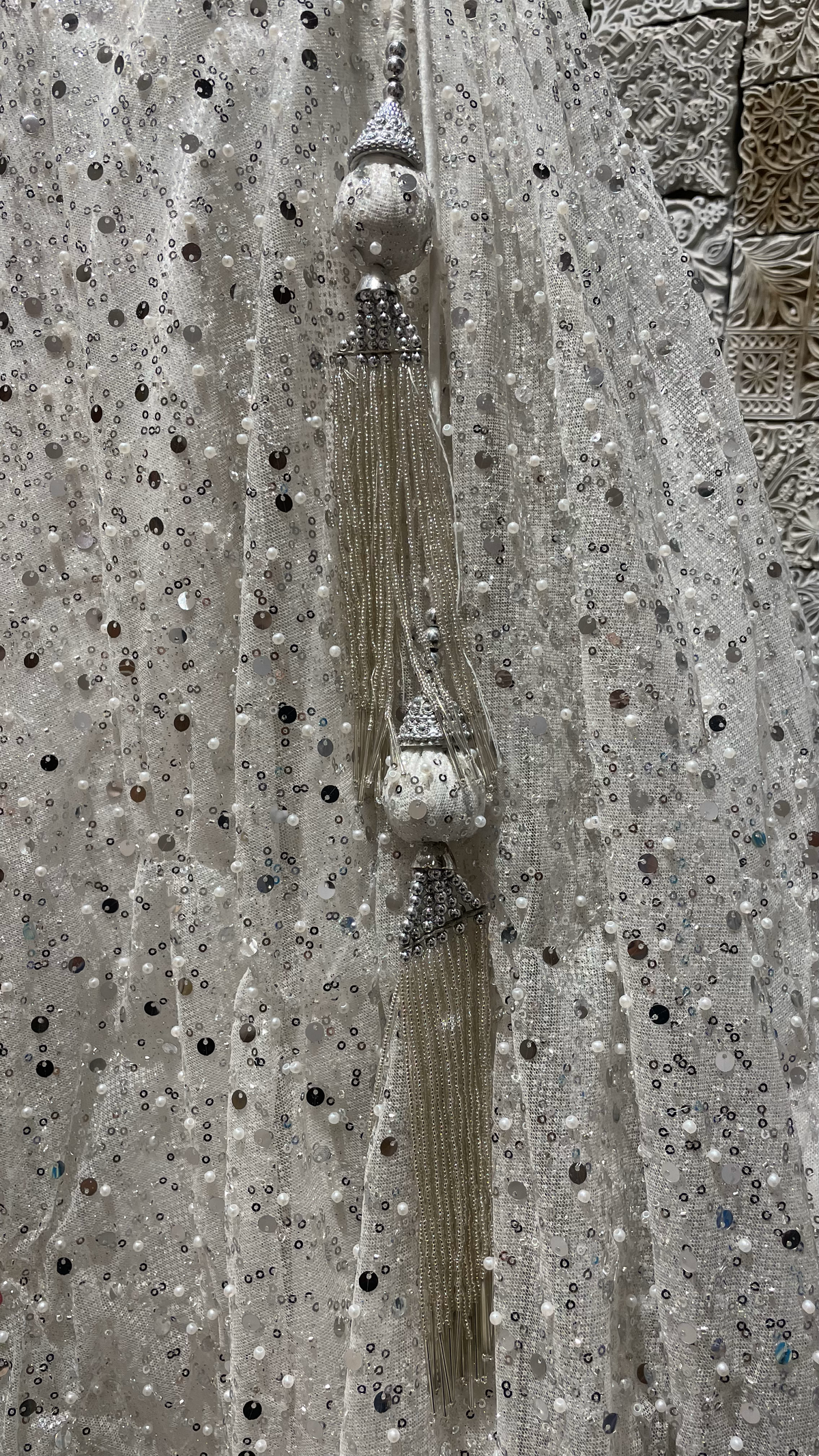 White Net Lehenga with Heavy Embellished Blouse