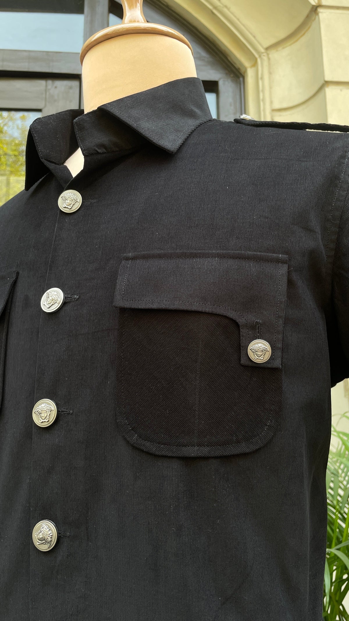 Black Corduroy Shirt for Men