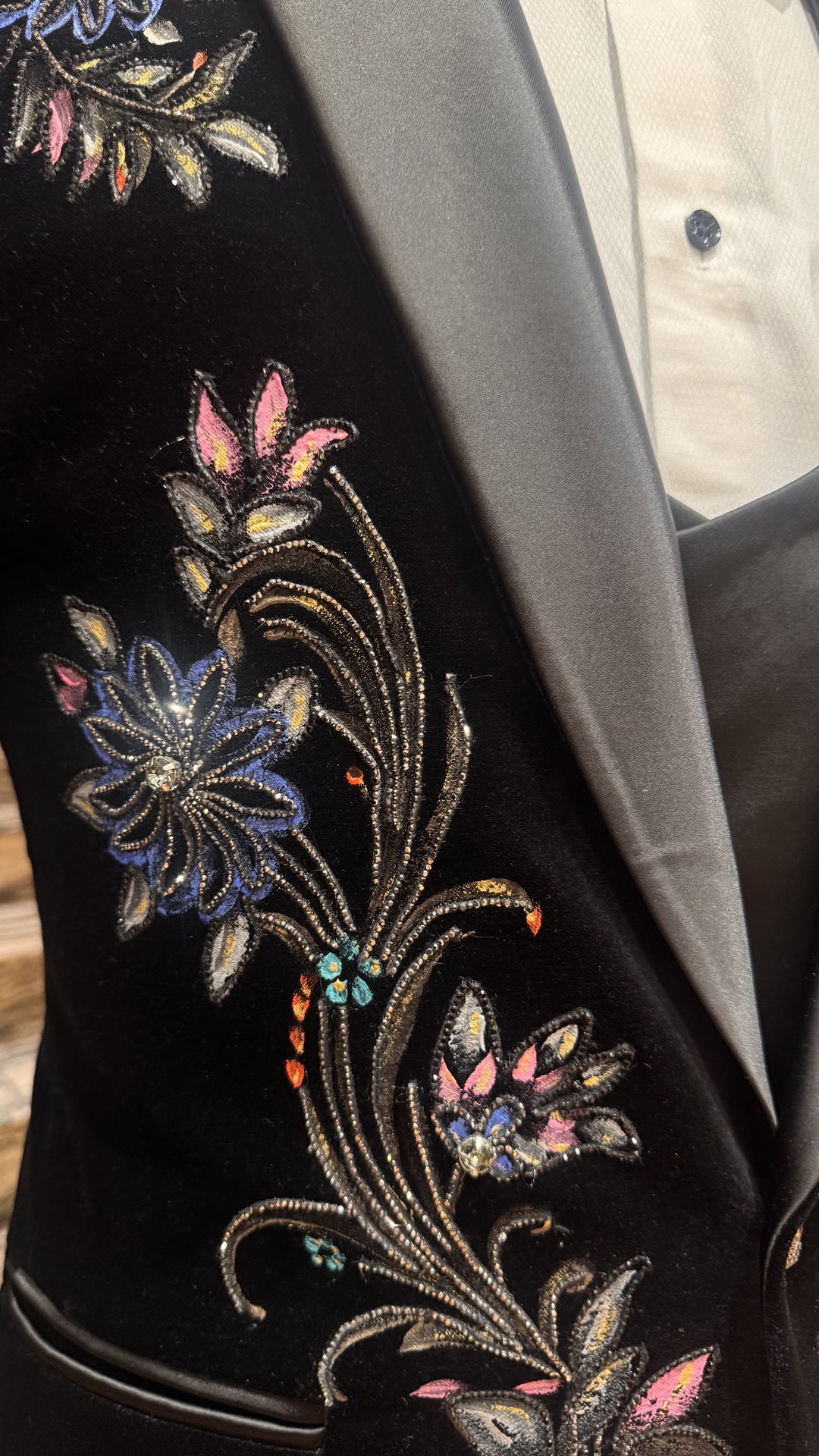 Blue Floral Tuxedo for Men