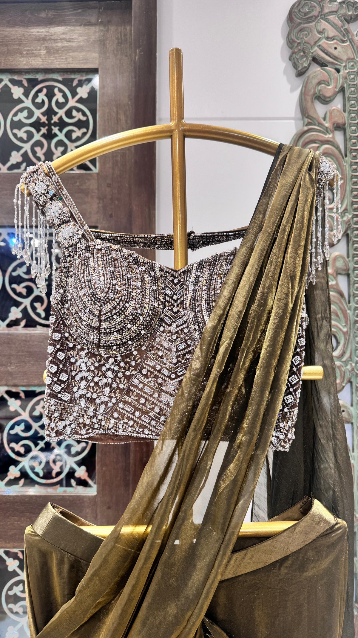 Gold saree