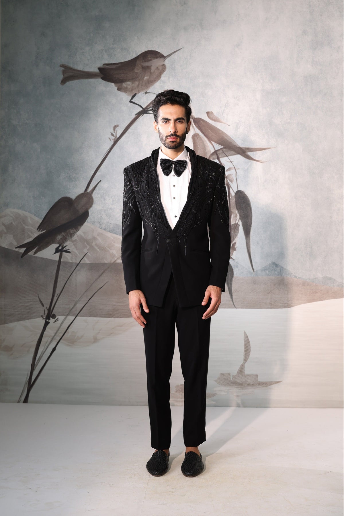 Black Tuxedo with Sequin Design
