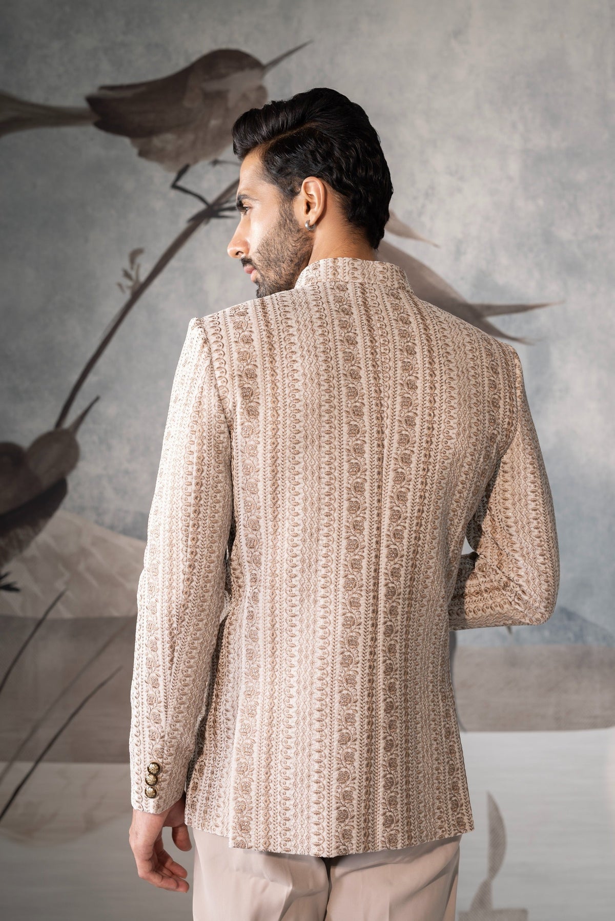 Twilight Bloom Bandhgala Jacket