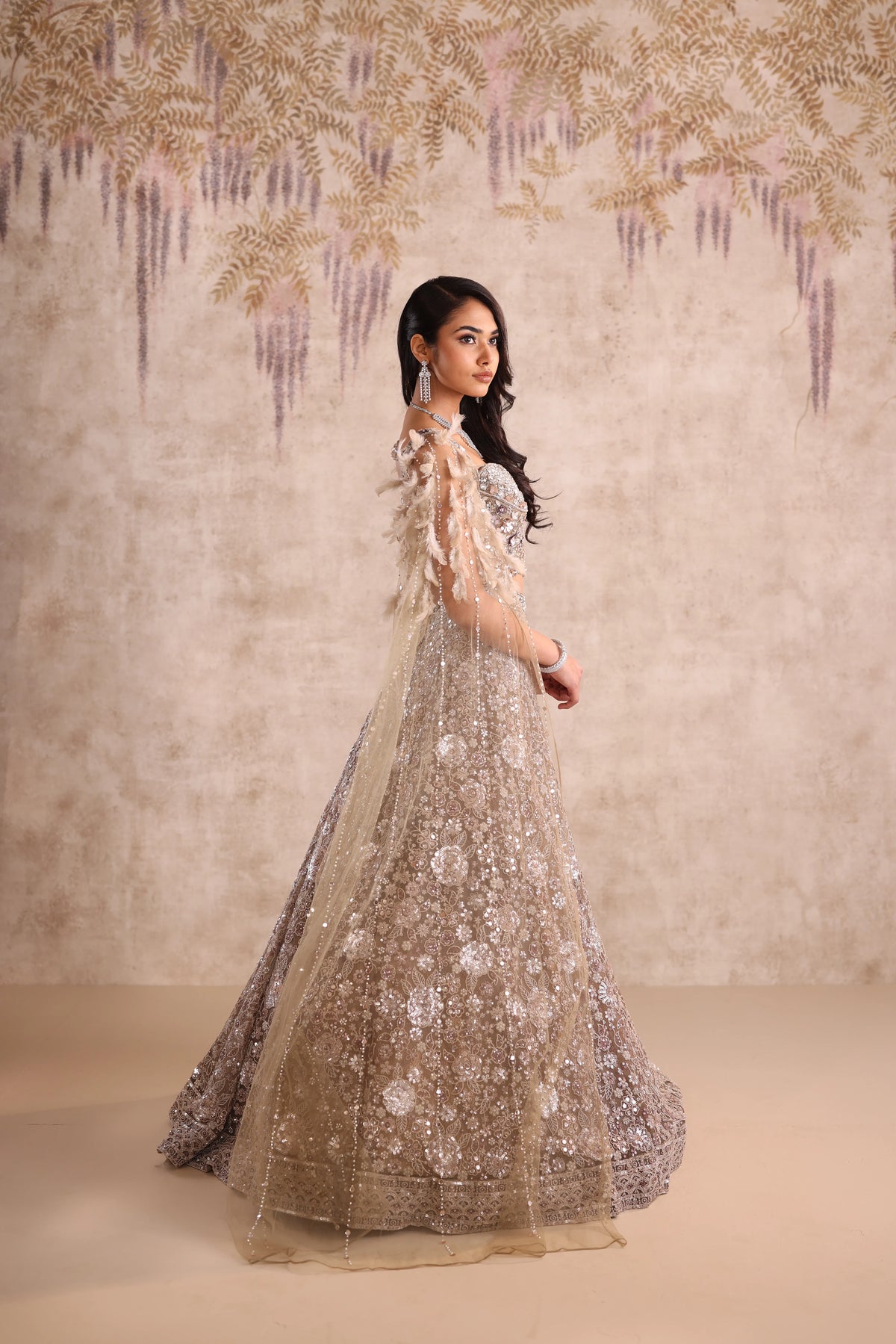 White Embroidered Party Wear Lehenga