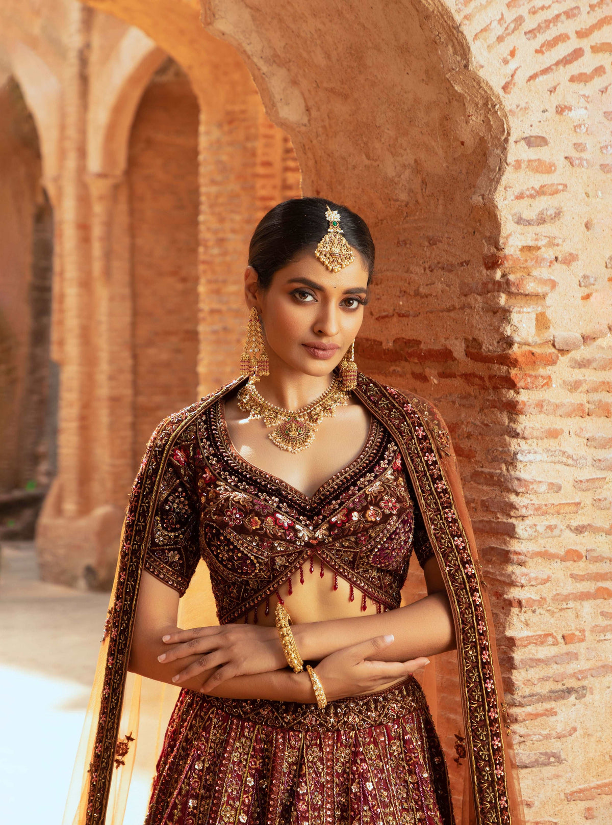 Contemporary Rajasthani-Inspired Bridal Lehenga