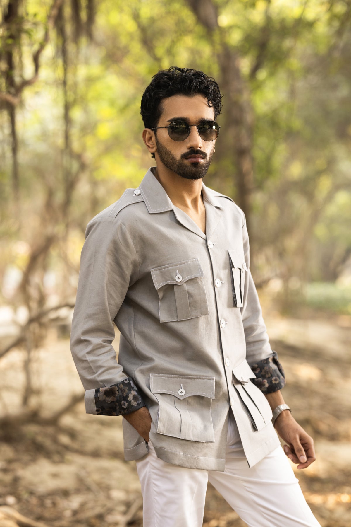 Grey Safari Shirt