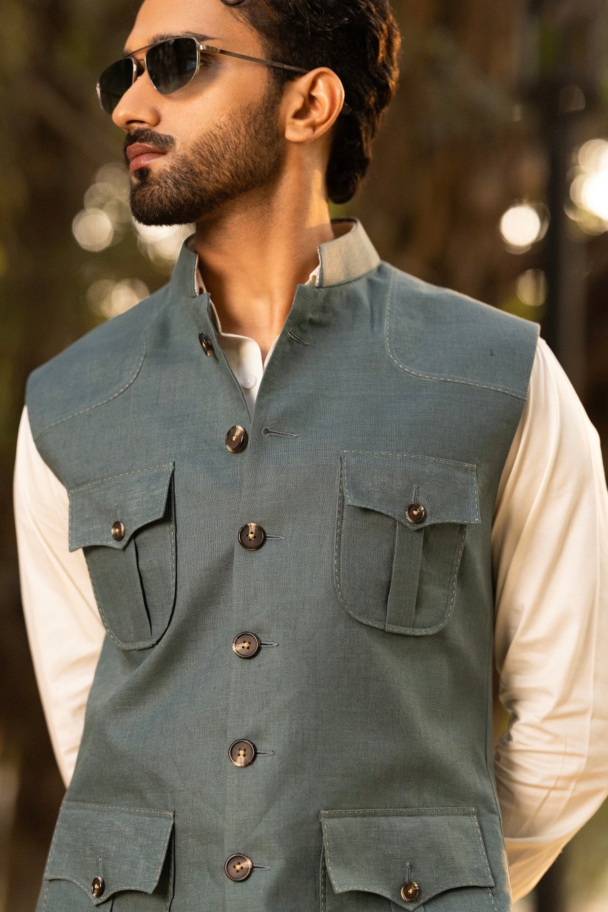 GREY SADRI WITH FOUR POCKETS