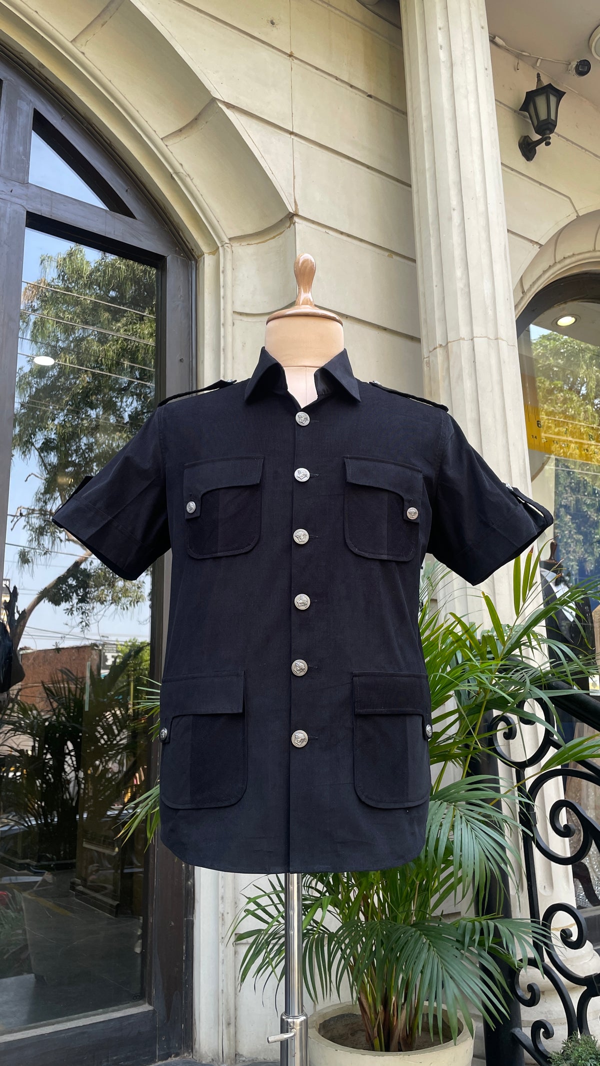 Black Corduroy Shirt for Men