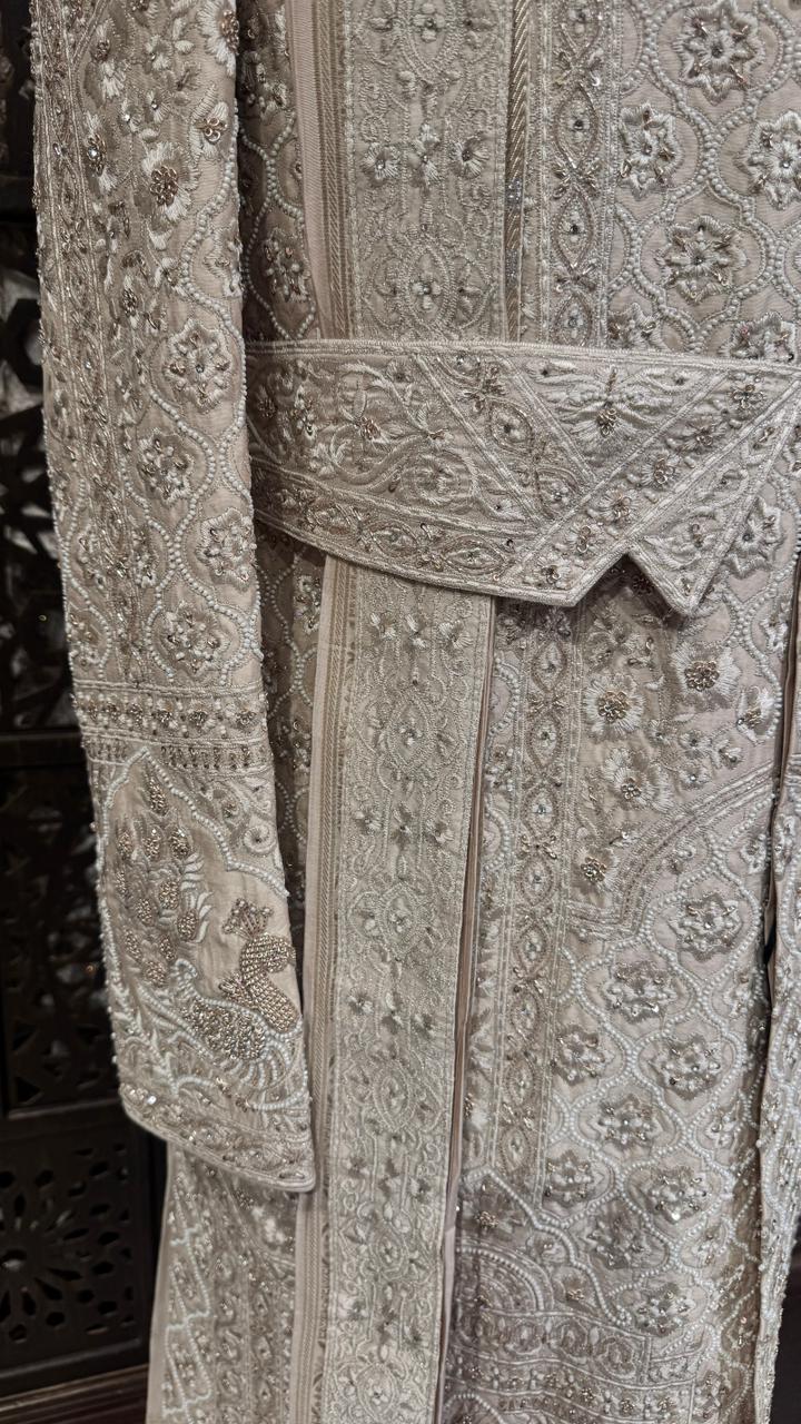Peacock embroidered Sherwani