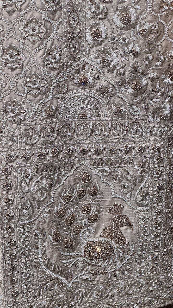 Peacock embroidered Sherwani