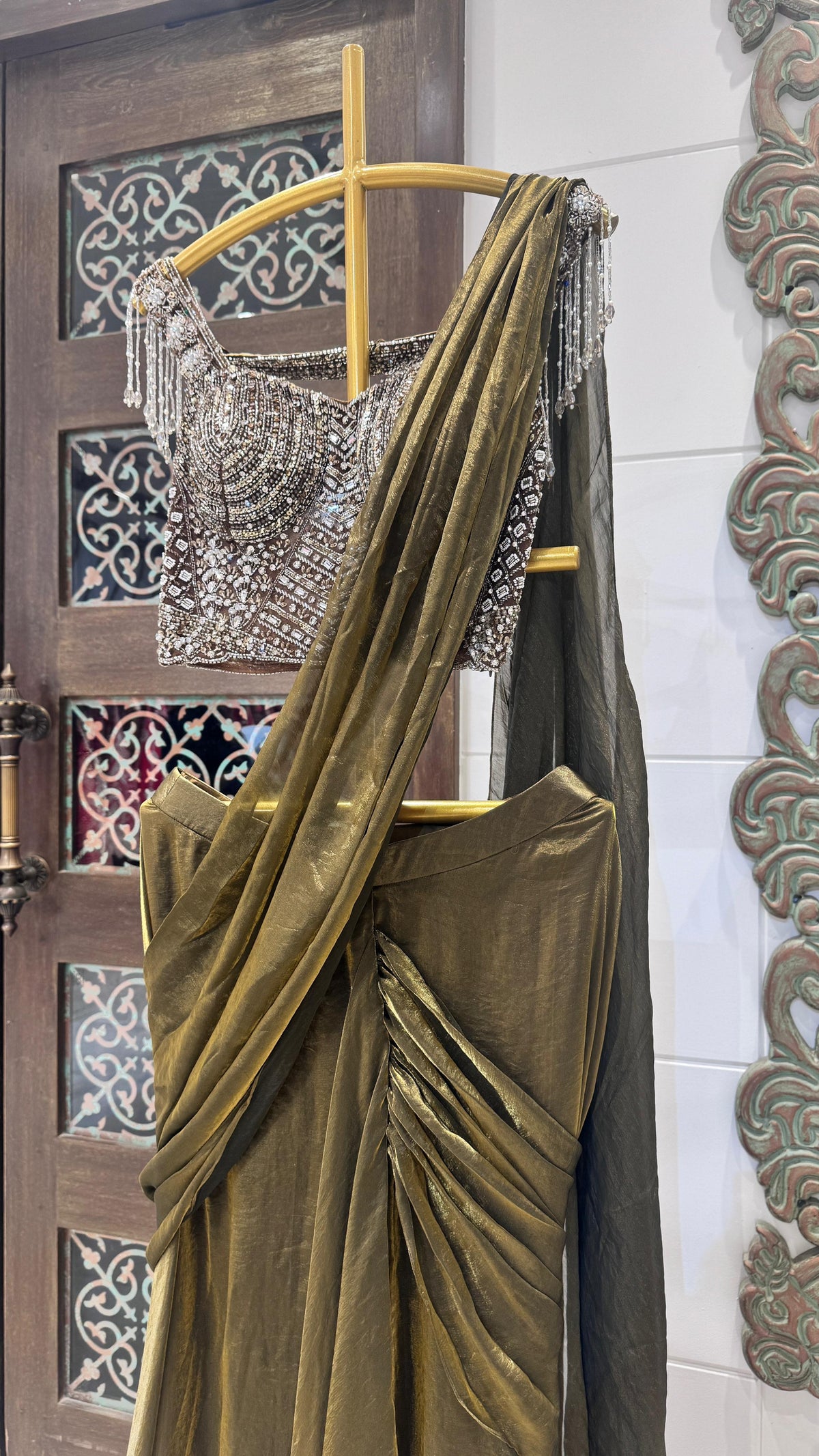 Gold saree